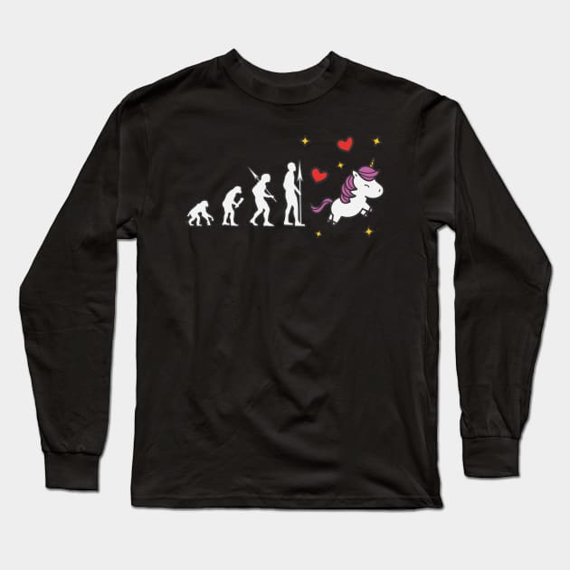 Evolution of Me Unicorn Long Sleeve T-Shirt by Foxxy Merch